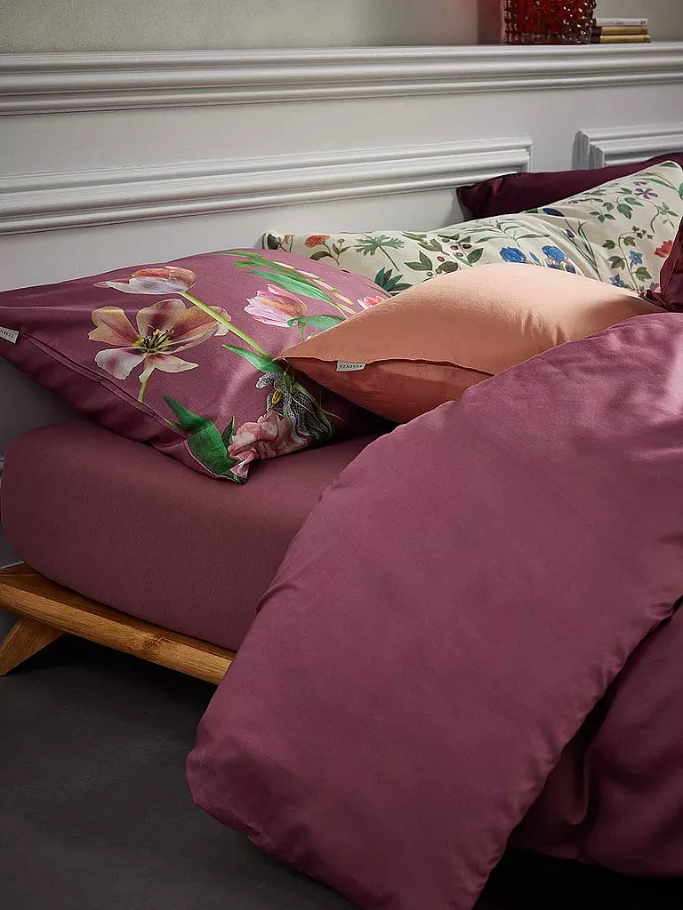 ESSENZA Satin-Bettwäsche ELOISE 70x90cm/140x200cm Mauve  beere