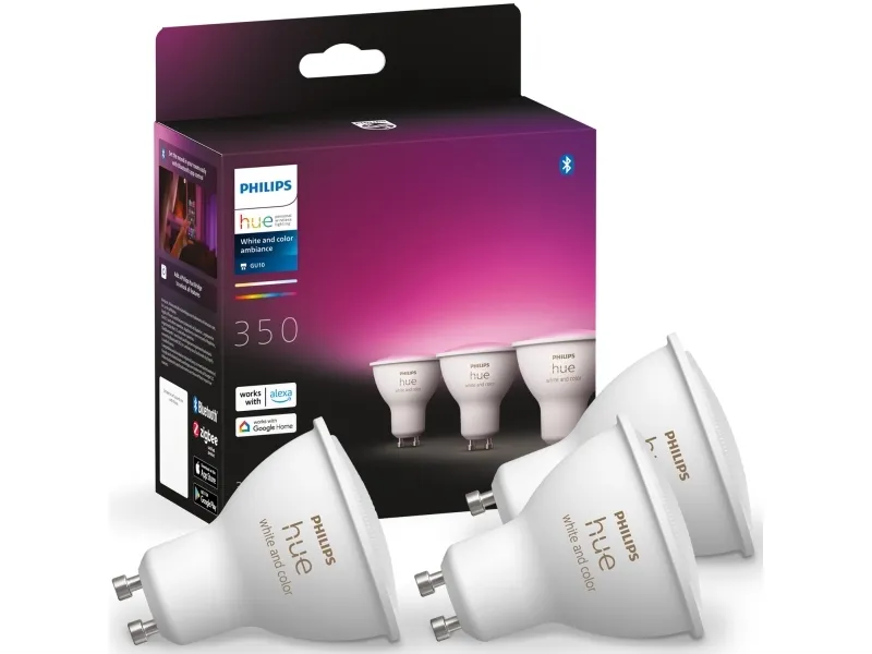 Philips Hue White and Color Ambiance - GU10 pærer - 3-pak