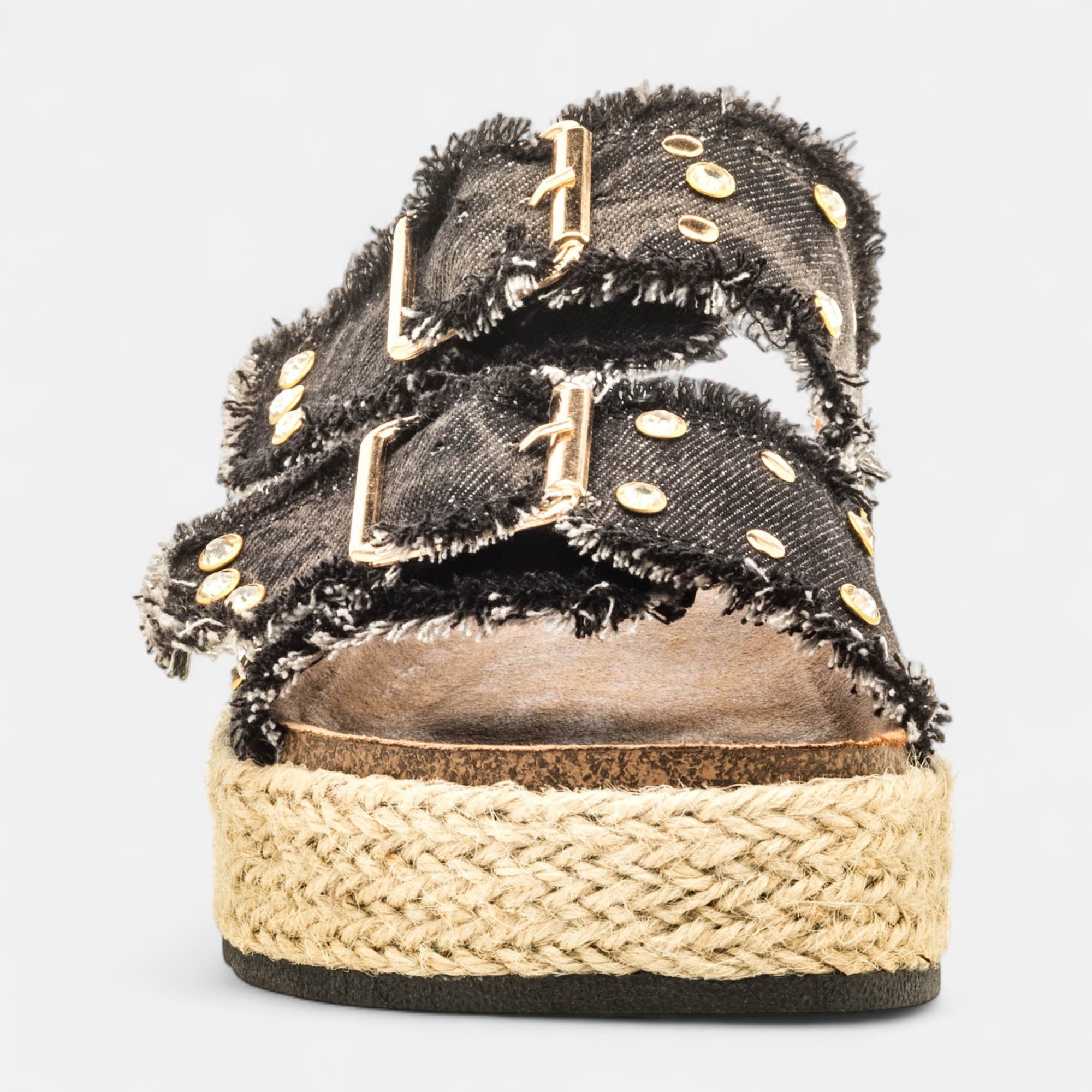 Mules semelle liège Femme noir