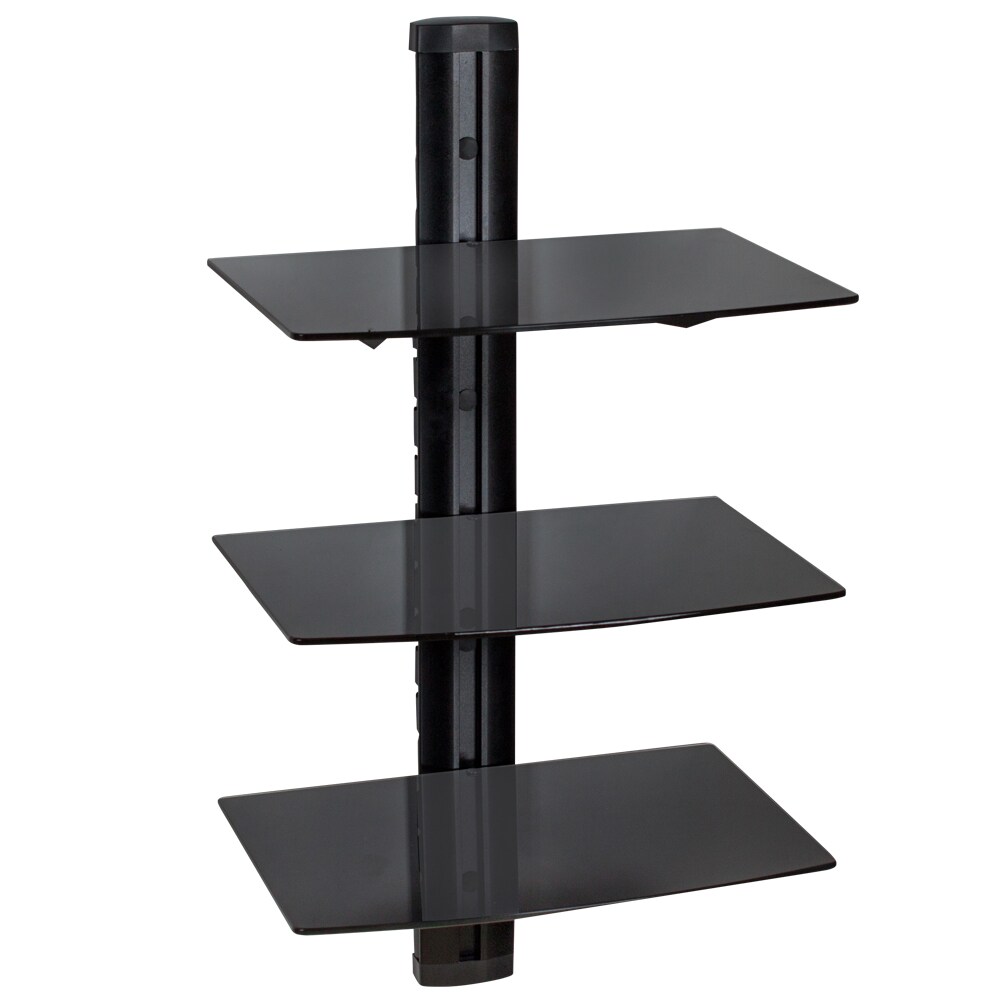 tectake® Wandregal, mit 3 Ablagen, höhenverstellbar, 80 x 42 x 30 cm