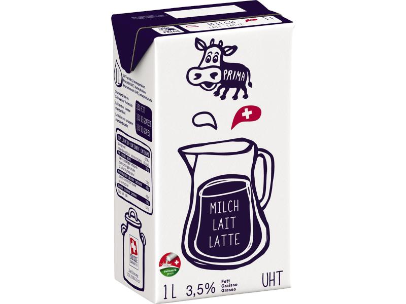 Emmi Milch UHT Prima Vollmilch 3.5% 1 l Milch aus der Schweiz