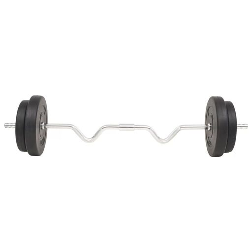 Vidaxl Mancuerna Super Curl Con Discos 30 Kg