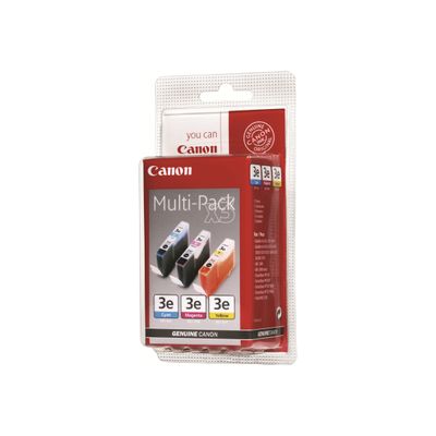 Canon BCI-3E - Pack de 3 - cyan, magenta, jaune - cartouche d'encre originale