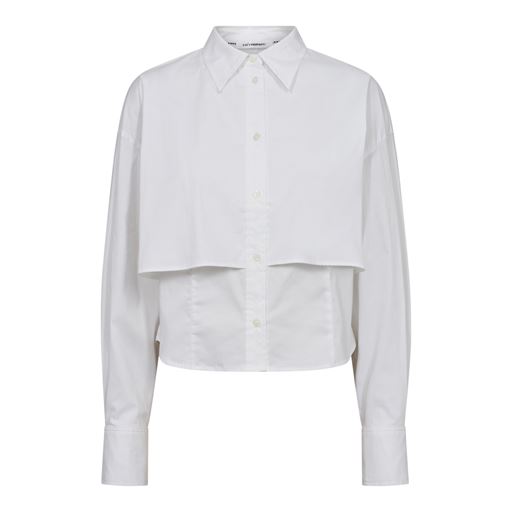 Co'Couture Sandy CC Double Layer Skjorte, White, M