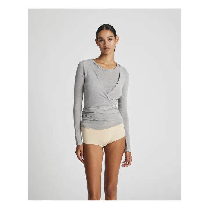 GAI+LISVA Cardigan Cache-cœur Anne Laine | Gris