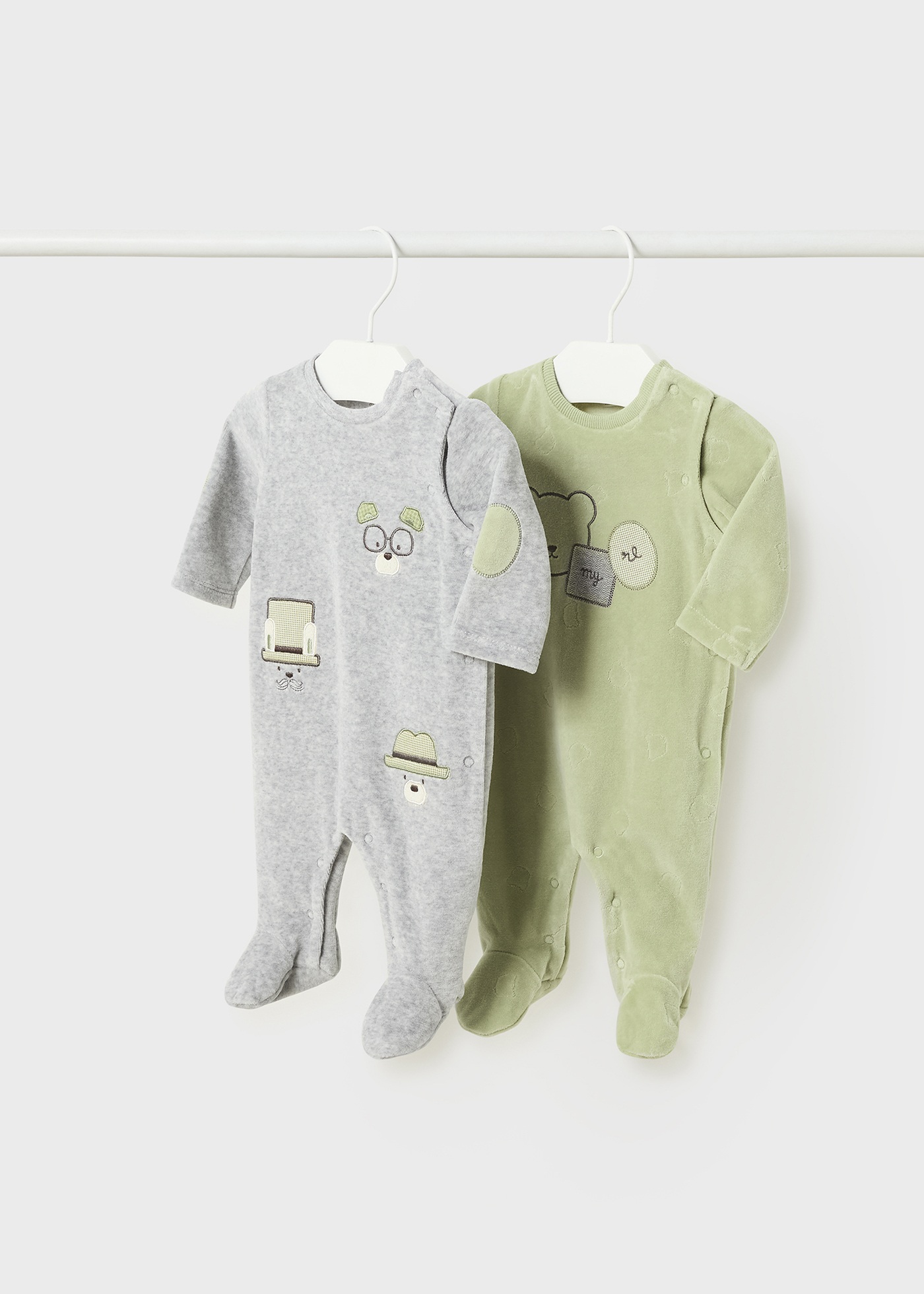 Conjunto de 2 pijamas de lã polar Better Cotton para recém-nascidos