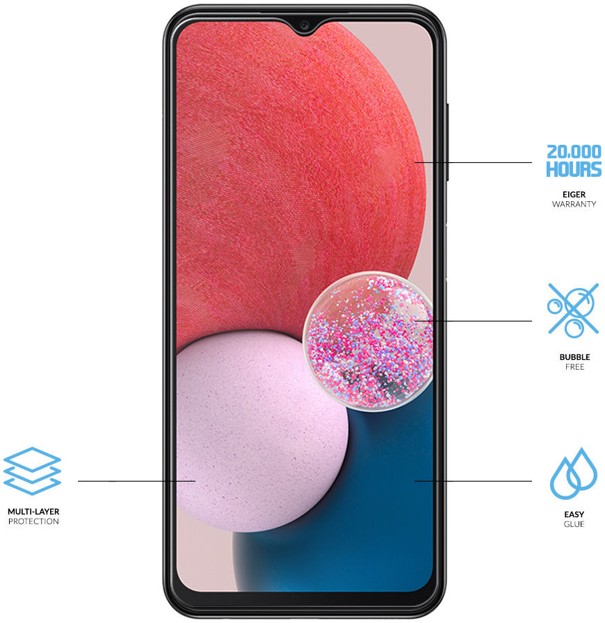 (2er Set) Samsung Galaxy A13 Mountain H.I.T High Impact Triflex Panzerglas 2.5D Displayschutz Case Friendly (EGSP00837)