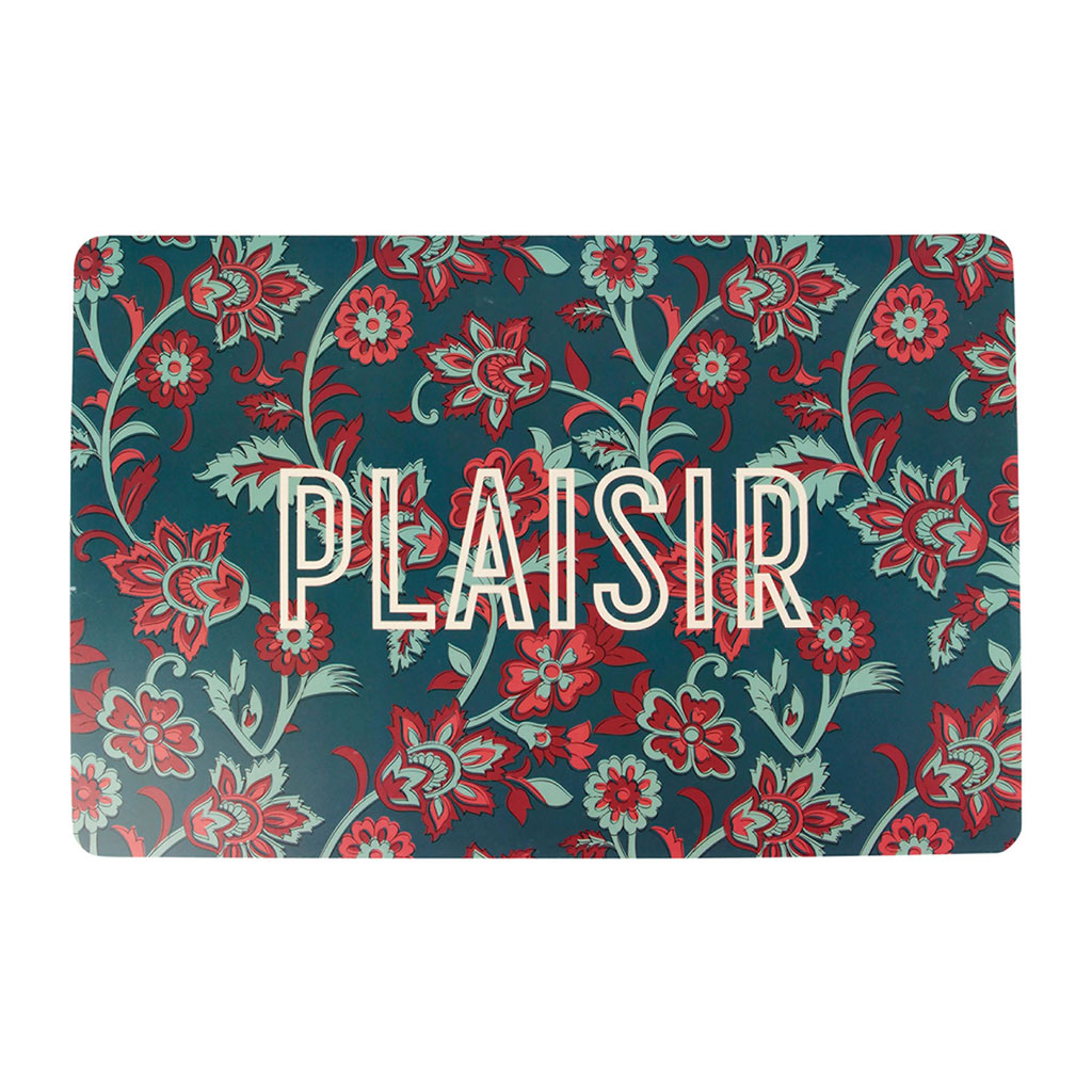 Set de table PLAISIR imprimé fleurs plastique 45x30cm