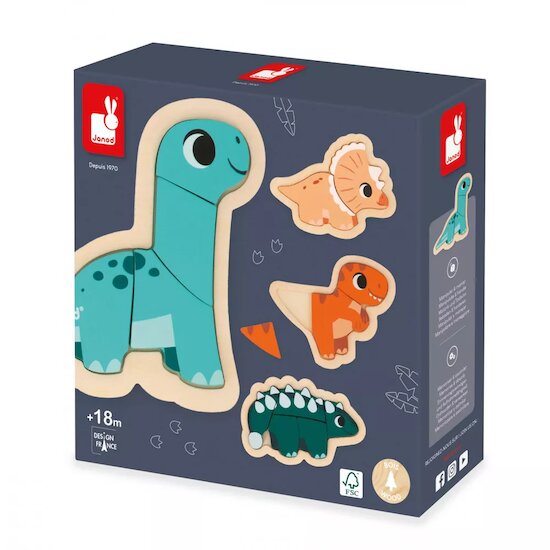 4 Puzzles Evolutifs Dinonaures   de               Janod