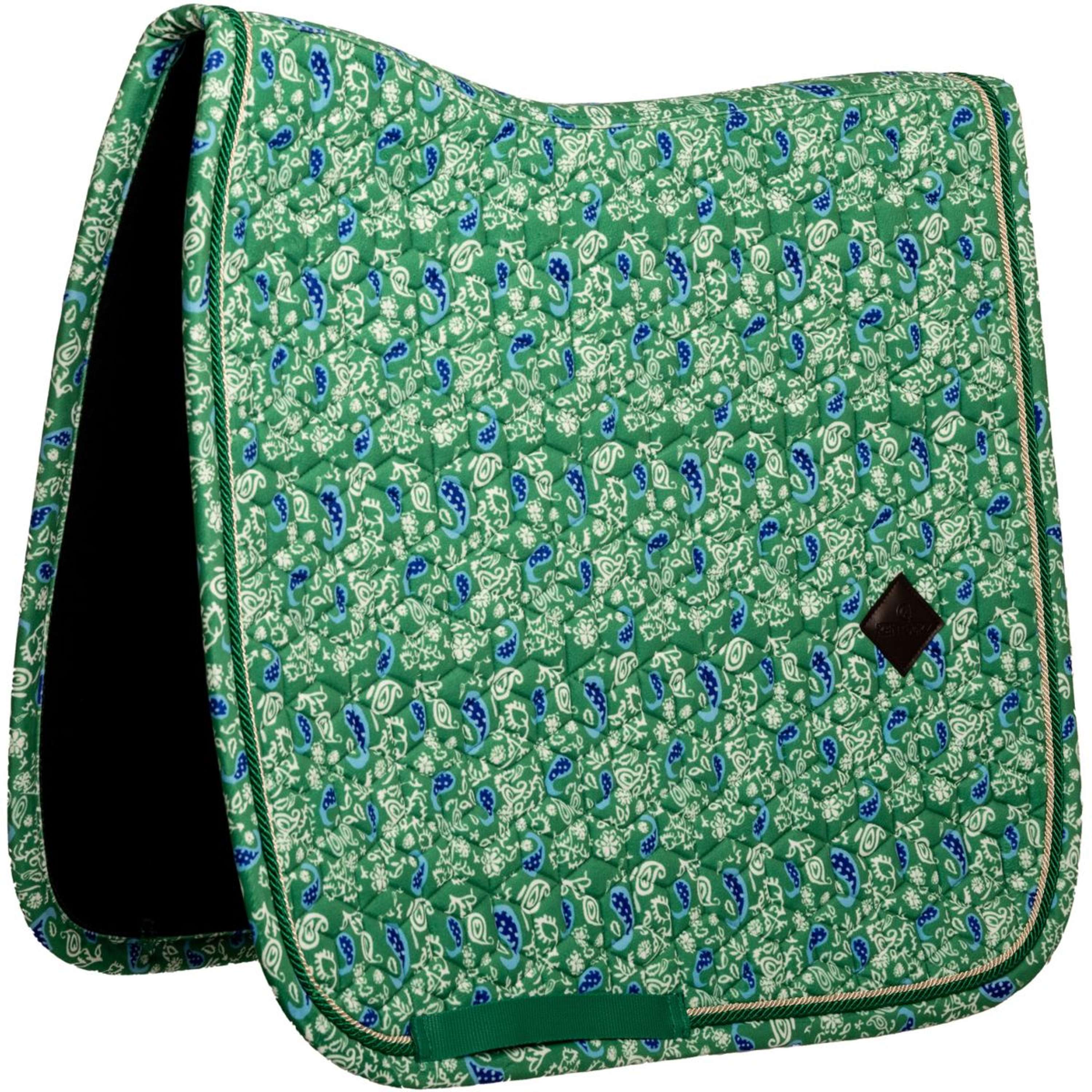 Kentucky Zadeldekje Velvet Paisley Garden Dressuur Groen/Navy