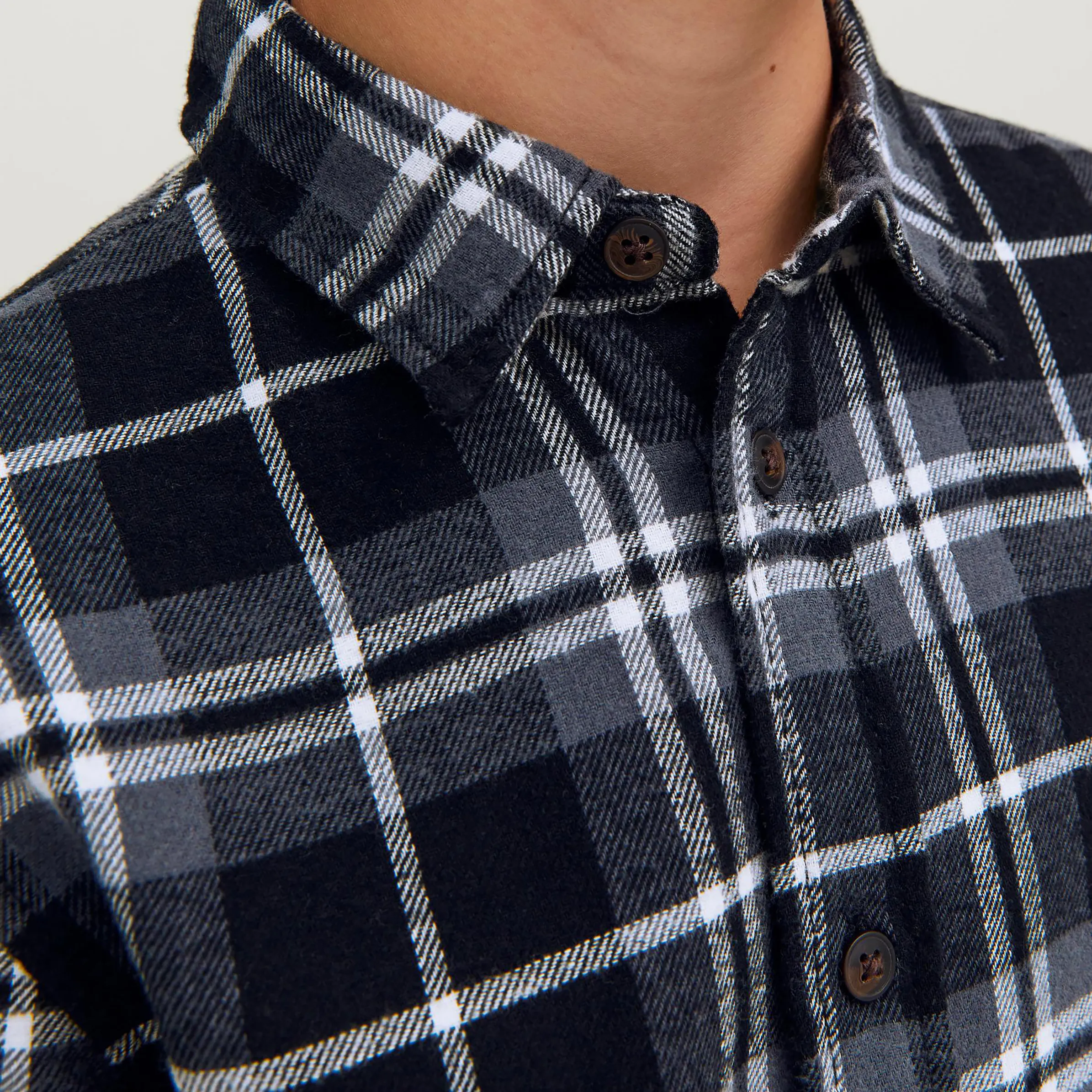Jack&Jones Junior JJPLAIN FALL CHECK SH Hemd