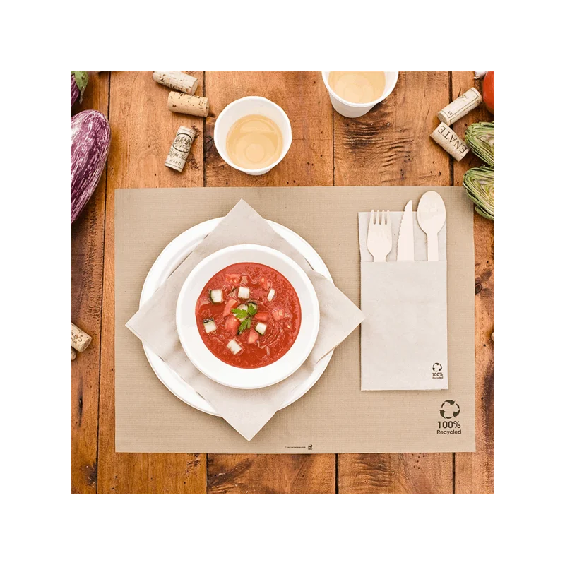GDP - Set de table ouate recyclé - Beige - 31x43 - x2000