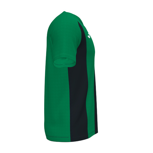 Camiseta Joma Pisa II de manga curta verde e preta