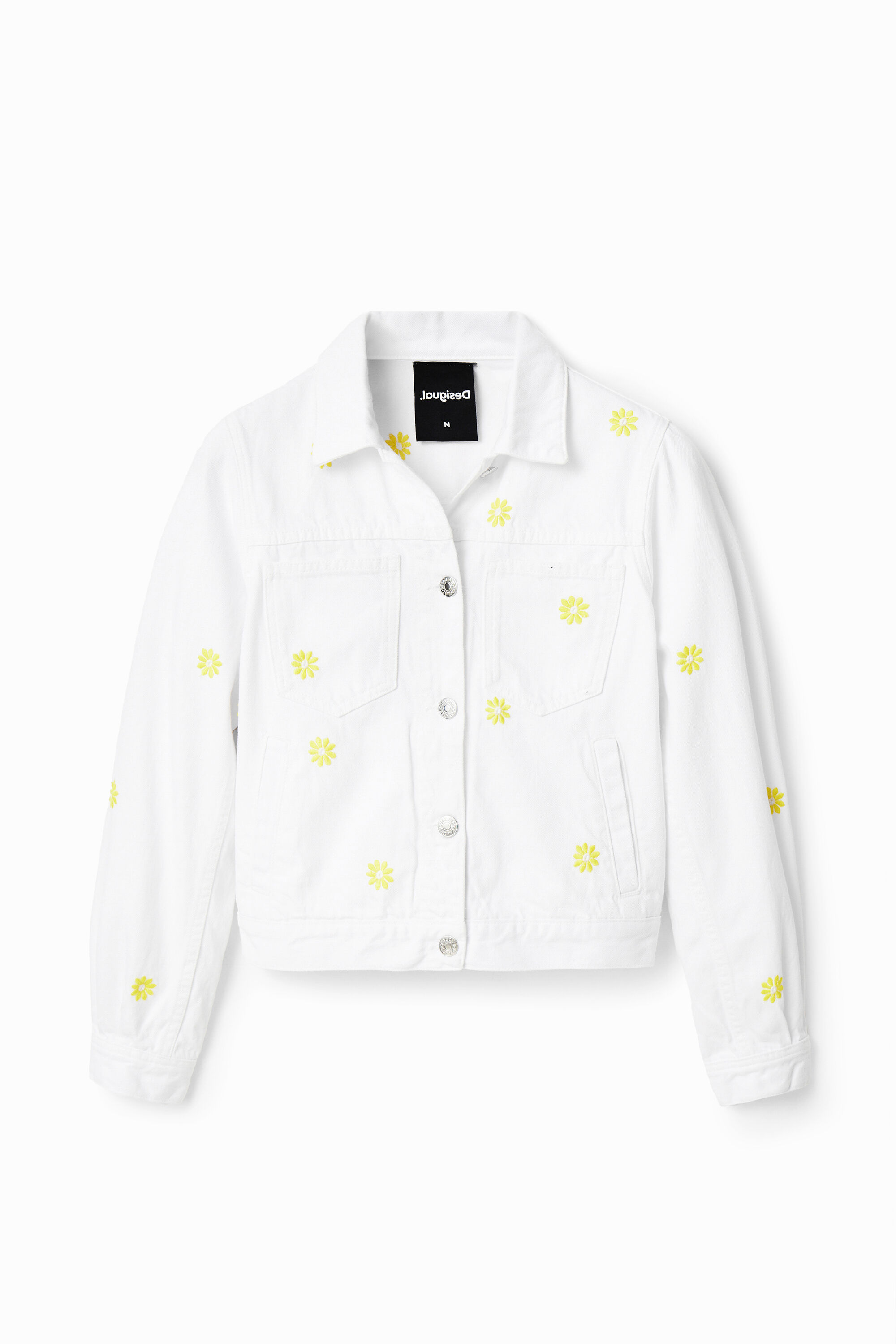 Veste jean marguerites