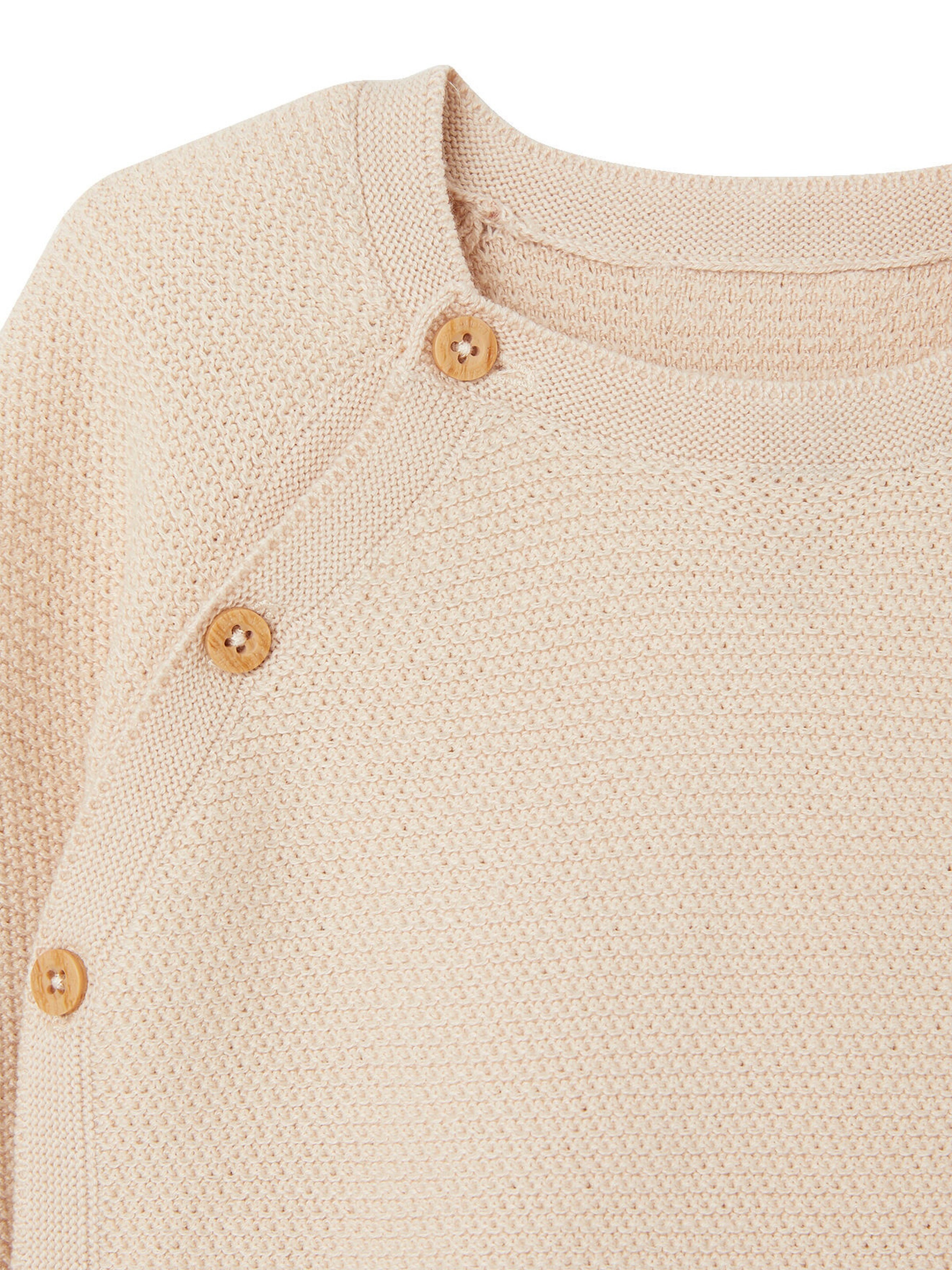 Vertbaudet Baby Strick-Set: Pullover & Leggings beige