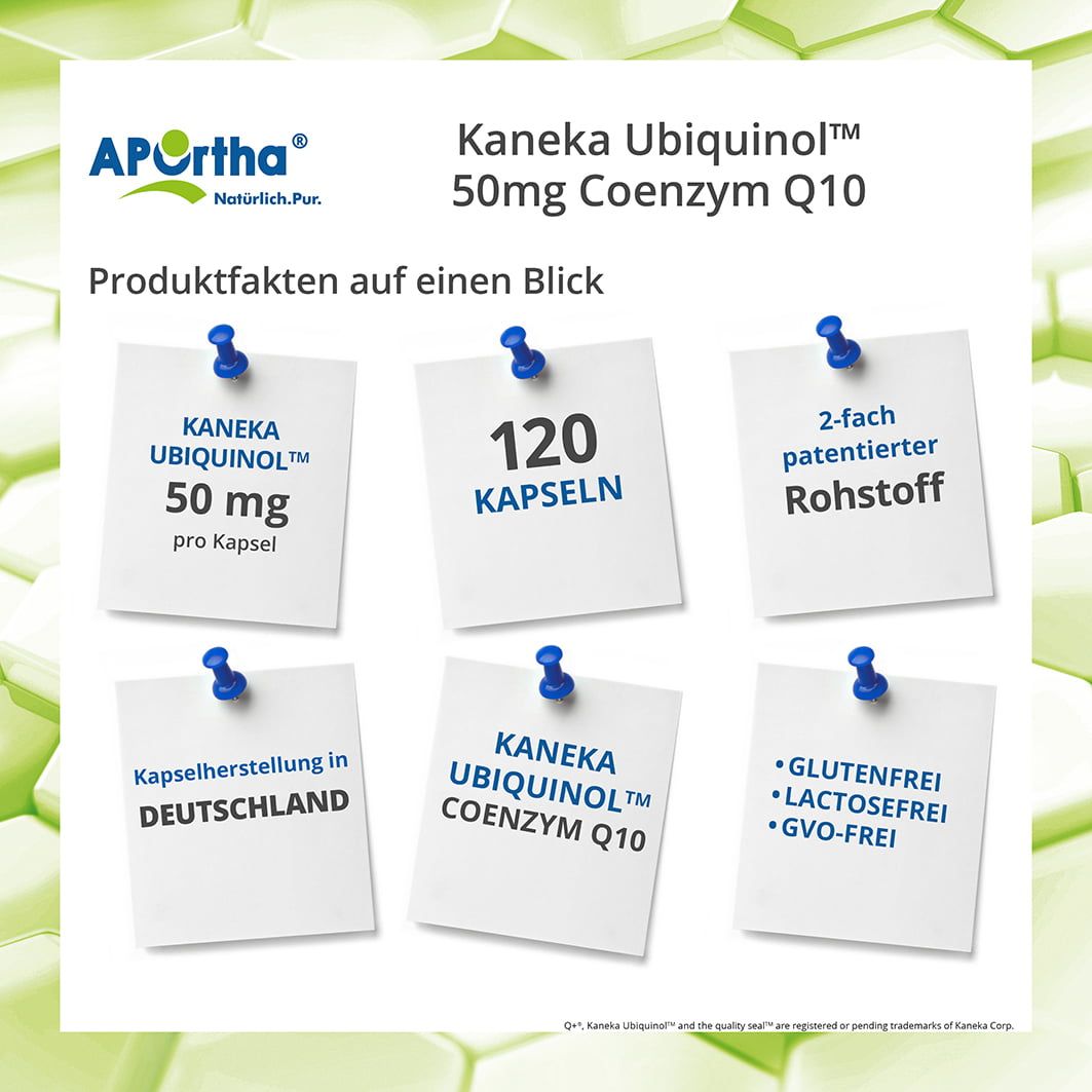 APOrtha® Kaneka Ubiquinol™ Coenzym Q10 Kapseln - 50 mg