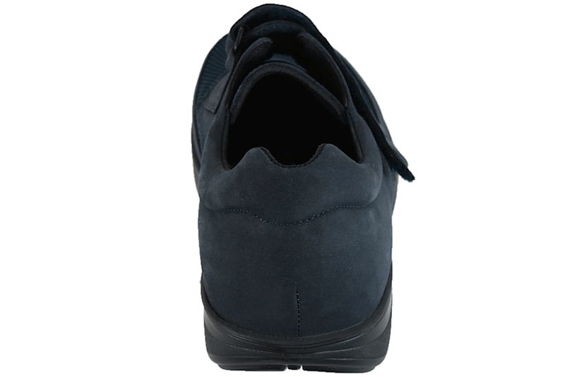 NEW FEET SKO MED STRETCH I MØRKEBLÅ NUBUCK