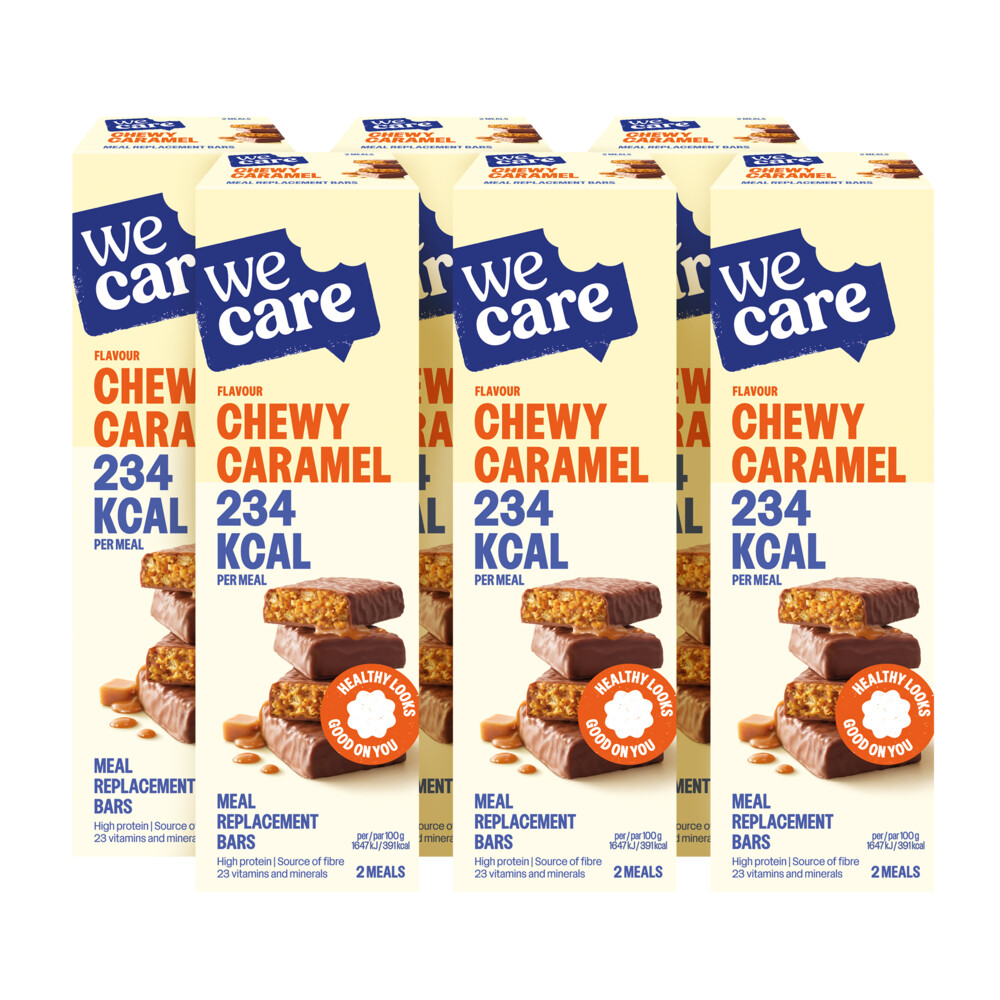 6x WeCare Meal Replacement Bars Chewy Caramel120 gr