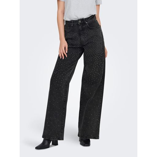 ONLY Hope Rhinestone Jeans, Black, W29/L32
