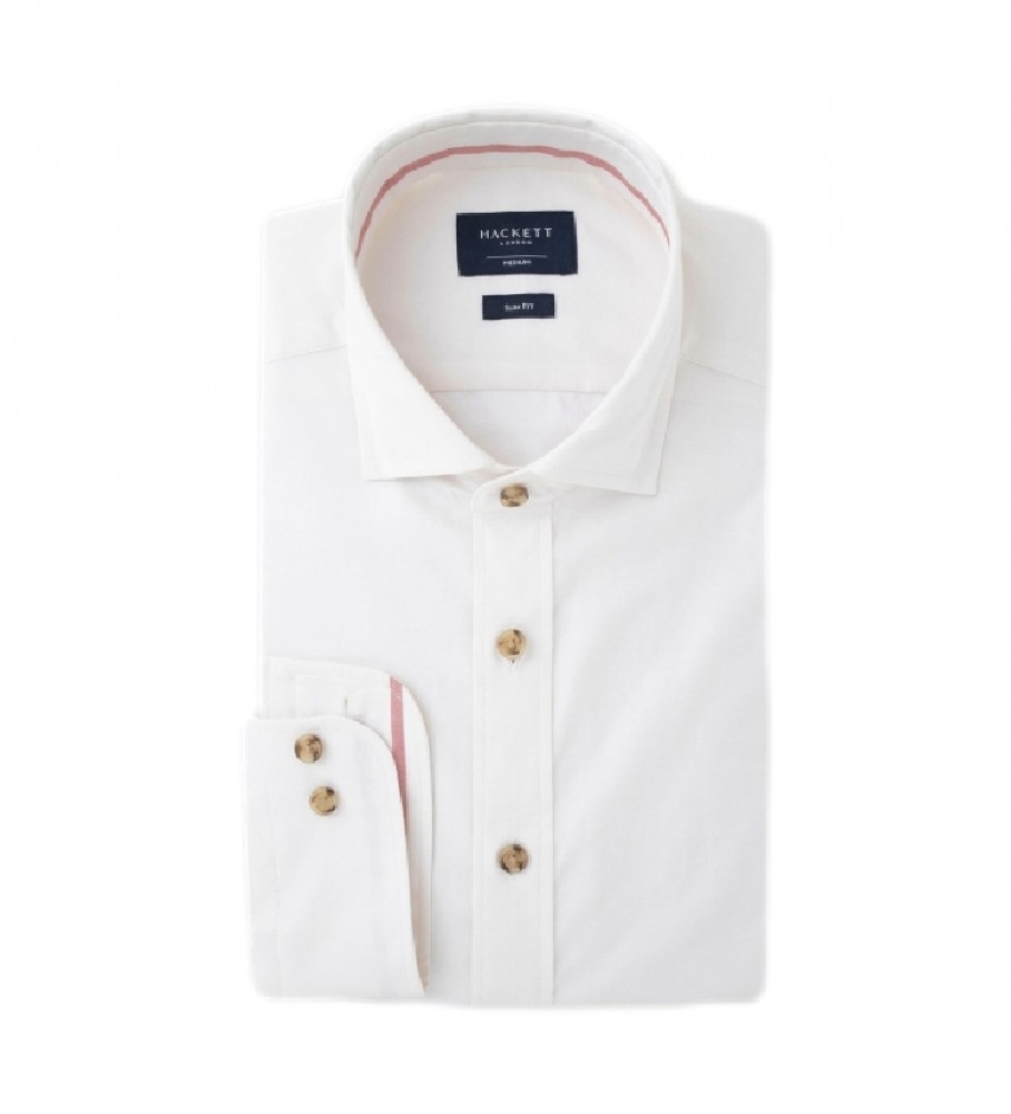 Camisa de flanela branca Hackett