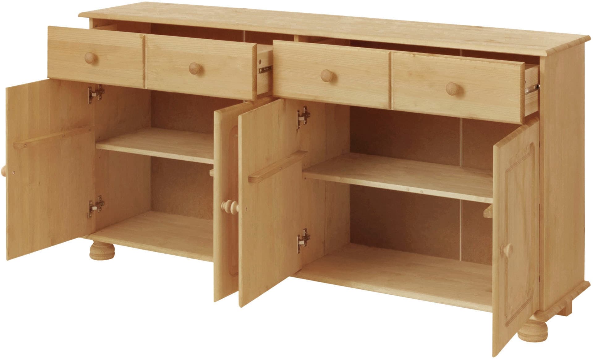 Home affaire Sideboard »Mette« Kommode aus massivem Kiefernholz, Breite 156 cm