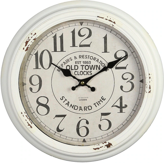 Ambiente Haus Wanduhr »Wanduhr - weiss 37cm«