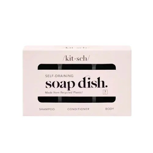 Bottle-Free Beauty Selfdraining Soap Dish Black