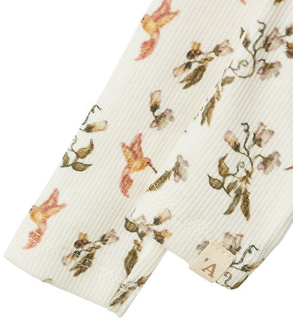 Lil' Atelier Leggings - NbfLavo - Kokosmilch/Summen Bird