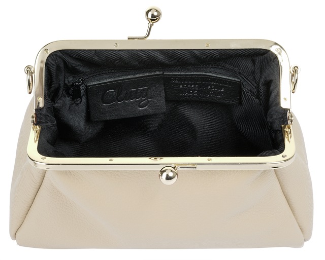 Cluty Abendtasche echt Leder, Made in Italy