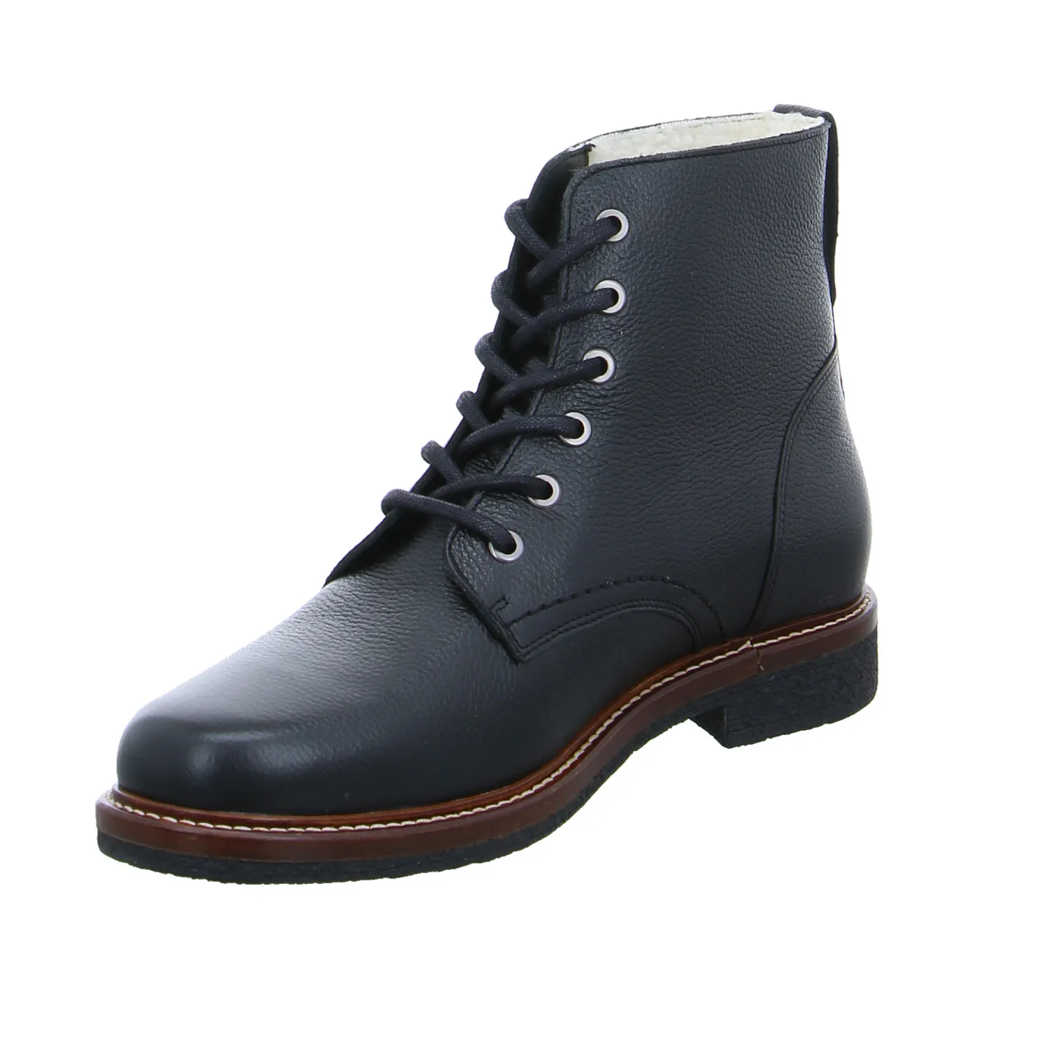 FERNANDO STRAPPA Winter-Boots Schwarz Leder