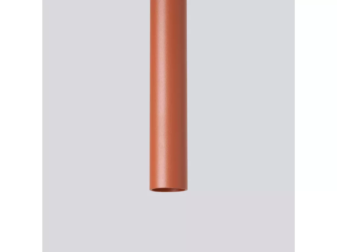 Lampe à suspension Pastelo moderne en acier - 1 sources lumineuses - L.8 x H.114 cm - ocre rouge