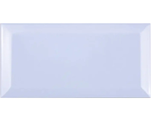 Metrotegel met afgeschuinde rand, lichtpaars/blauw glanzend, 10 x 20 cm