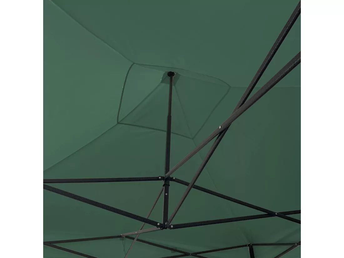 Gazebo Pliant Refermable Vert 4 Poids Métal Polyester 3x3