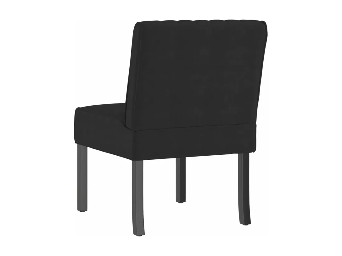 Fauteuil sans accoudoirs noir velours