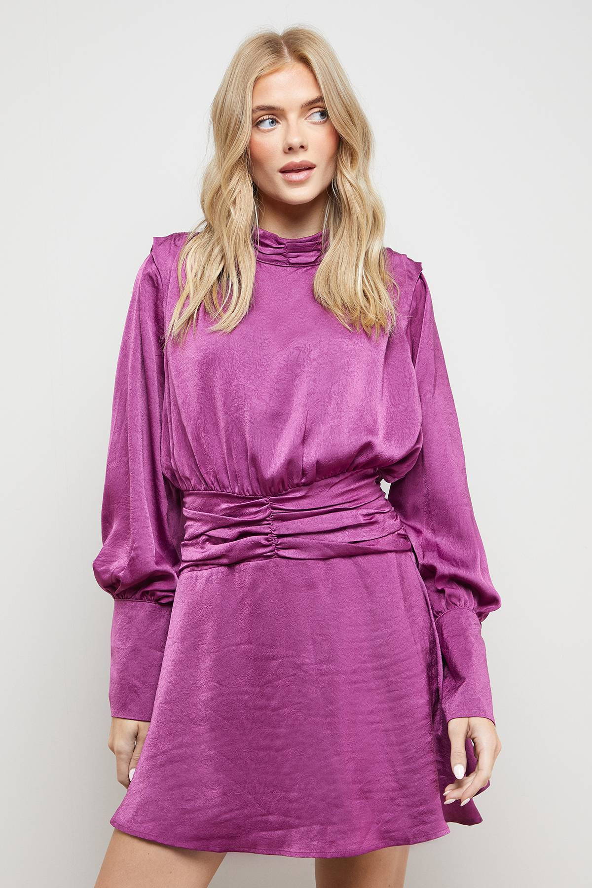 Oasis Robe Mini Western à Épaules Volumineuses