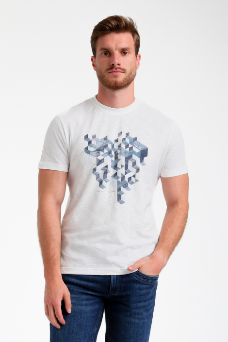 Gabbiano ecru heren t-shirt