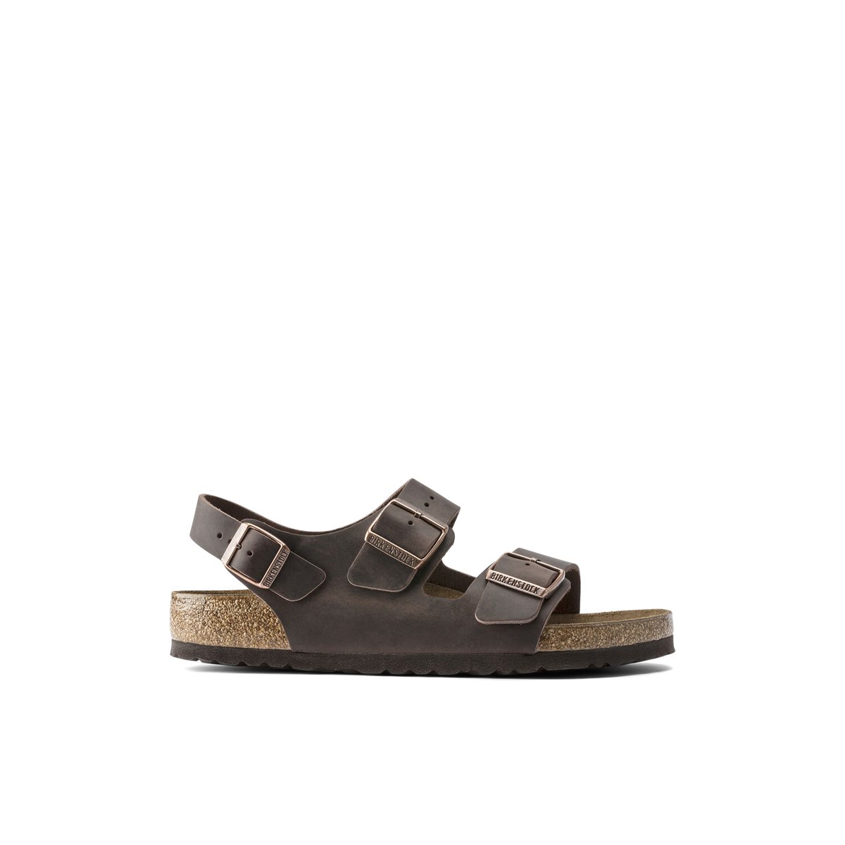 BIRKENSTOCK-Milano-m-Sandales à lanières - Talon plat - Marron