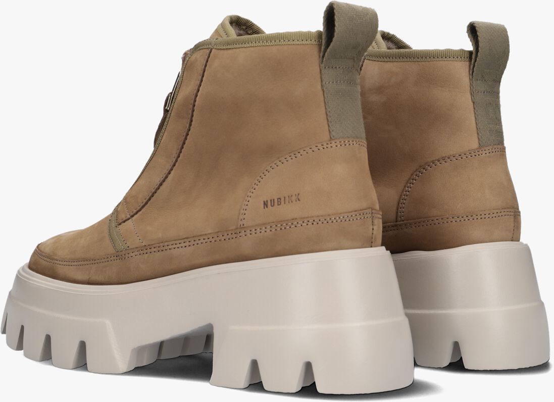 NUBIKK taupe nubikk enkelboots flore rock fur