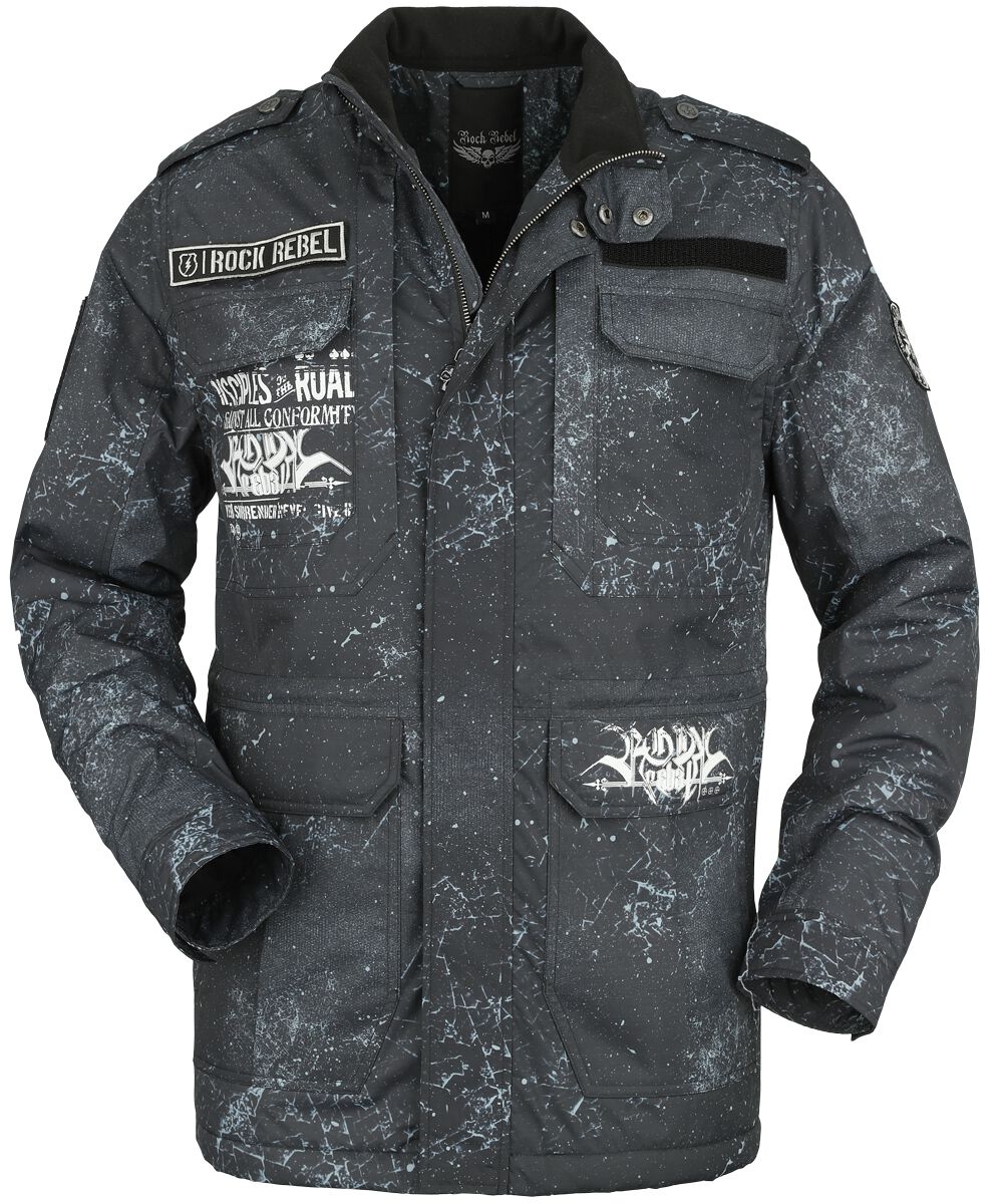 Veste Mi-Saison avec différents patchs | Rock Rebel by EMP Veste mi-saison