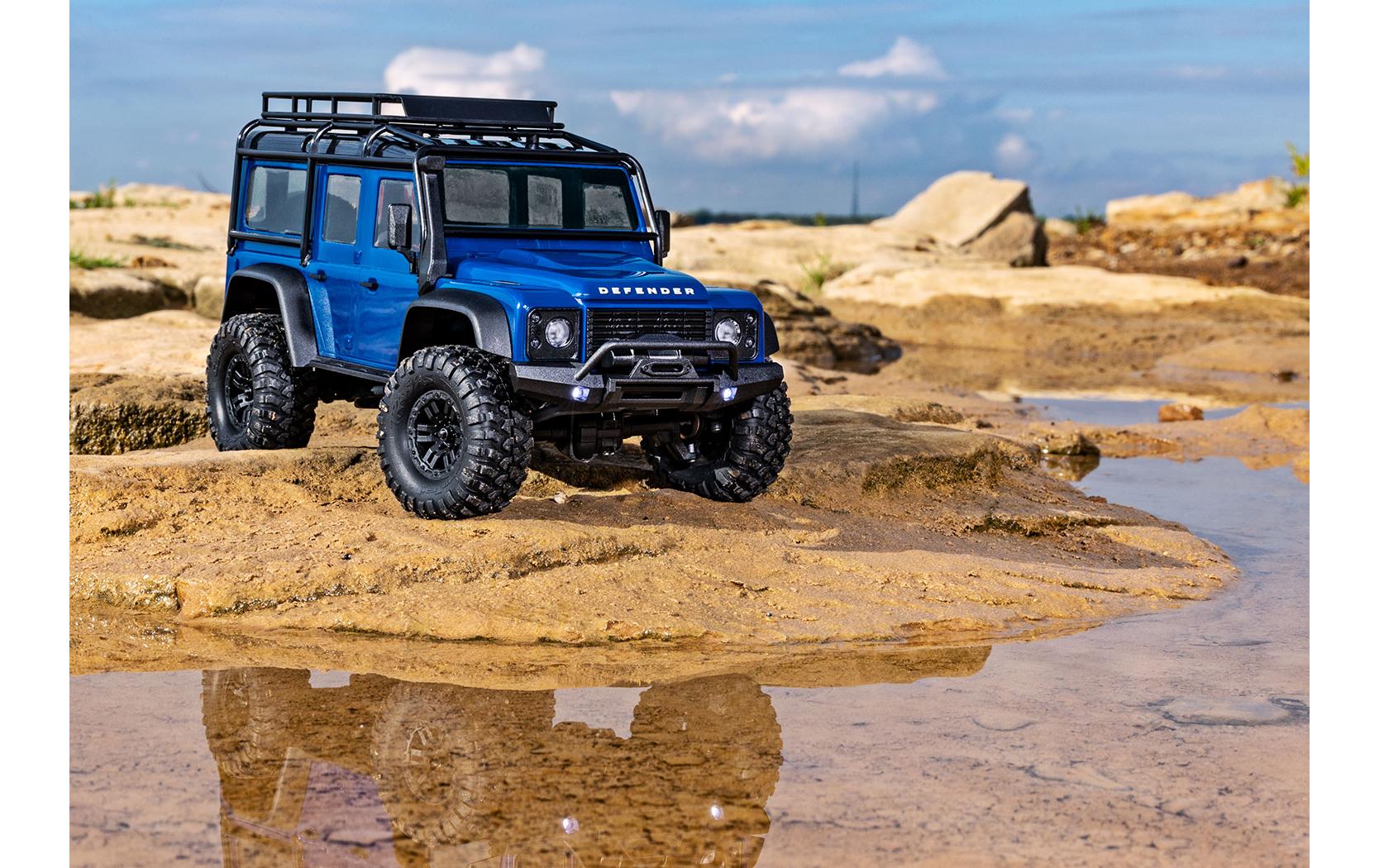 Scale Crawler TRX-4M Land Rover Defender Blau, RTR, 1:18<br>TRX-4 Performance im Mini-Format