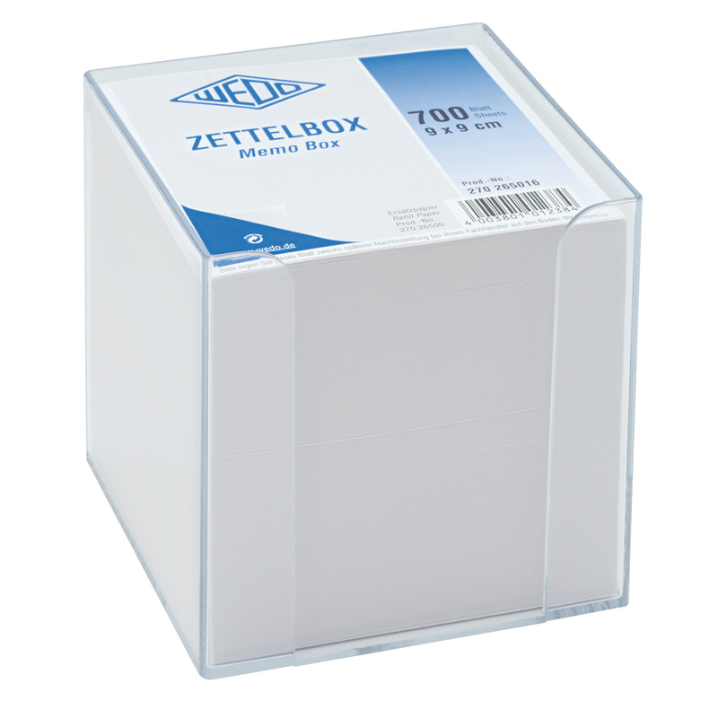Wedo Zettelbox, transparent