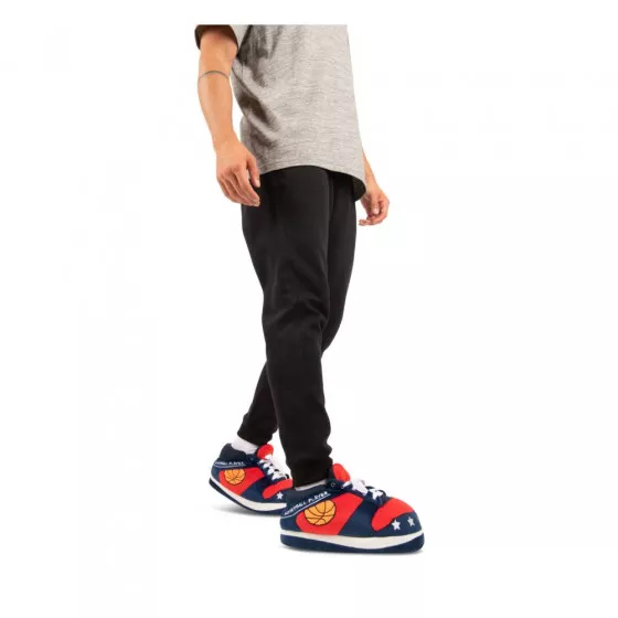 Chaussons peluche basketball BLEU DENIM SIDE