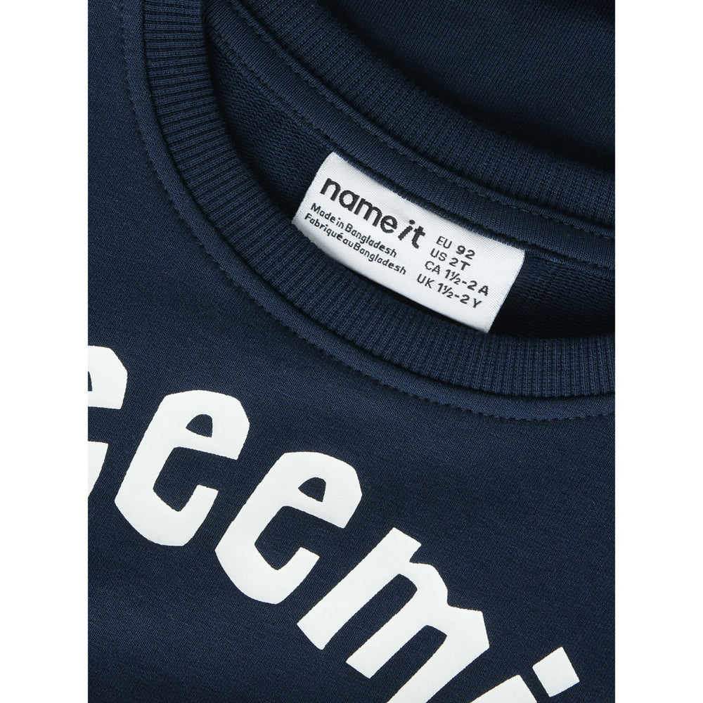 Køb Name It Navy Blazer Nmmmaska Emil Nreg Sweat Unb Sky