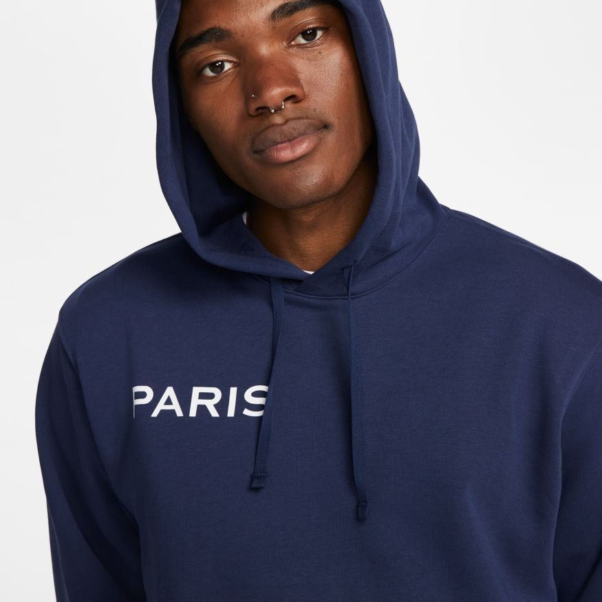 Paris Saint-Germain Sweat à Capuche Fleece - Bleu Marine/Blanc