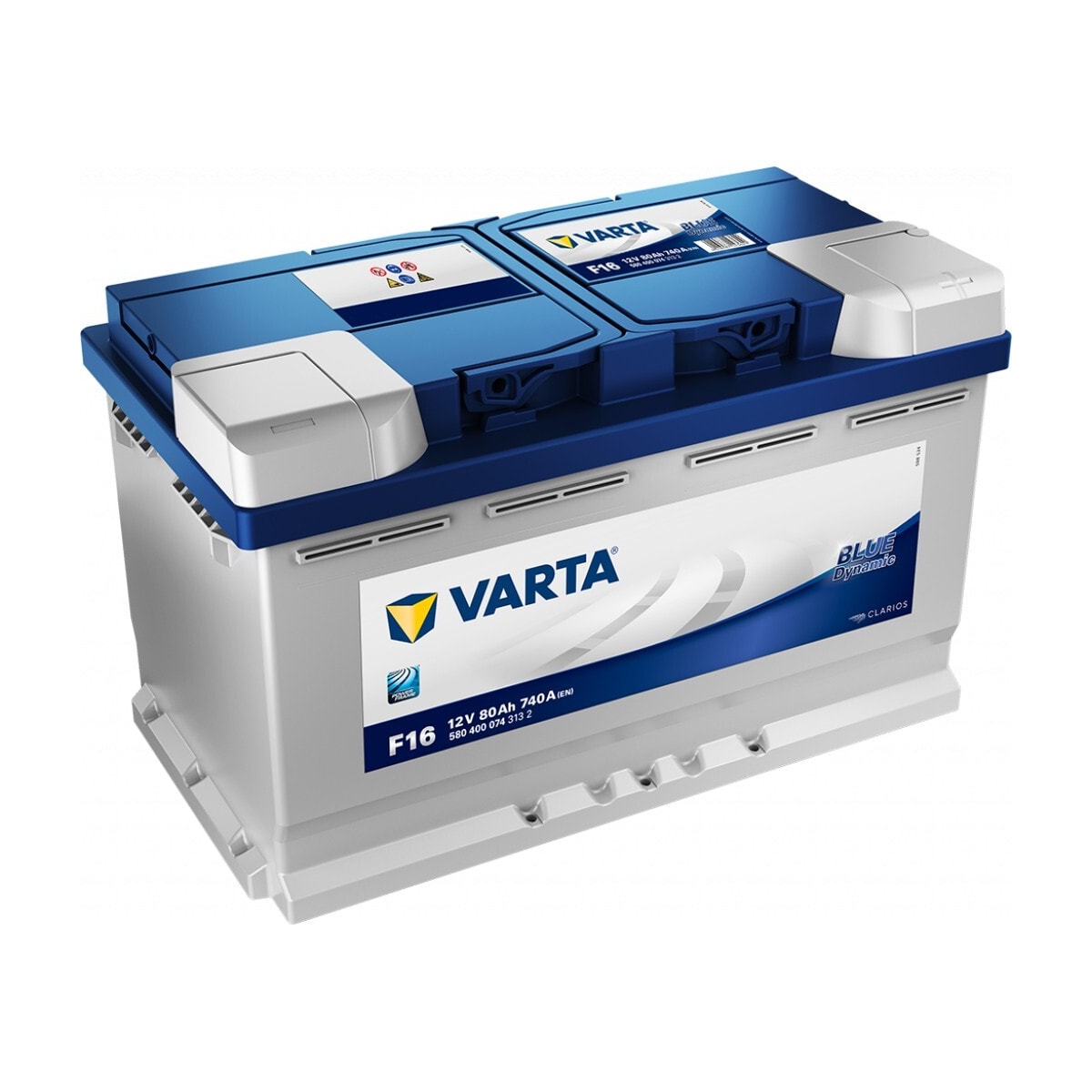 VARTA Blue Dynamic Batteri 12V 80AH 740CCA (315x175x190/190mm) +høyre F16