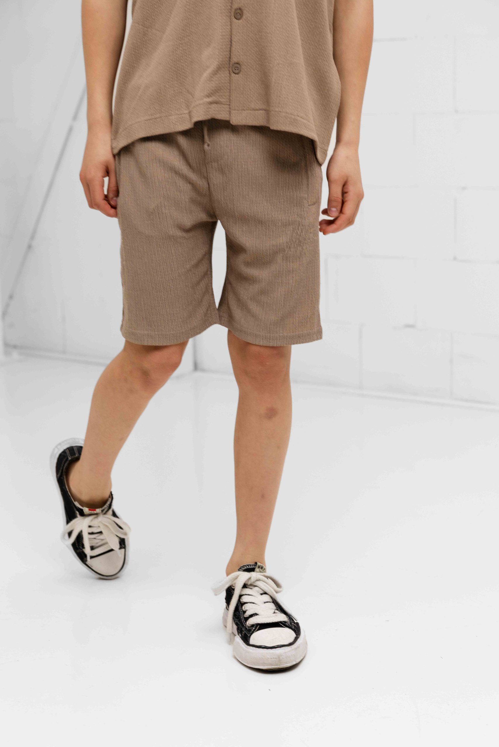 Malelions Seersucker Zomerset Kids Lichtbruin