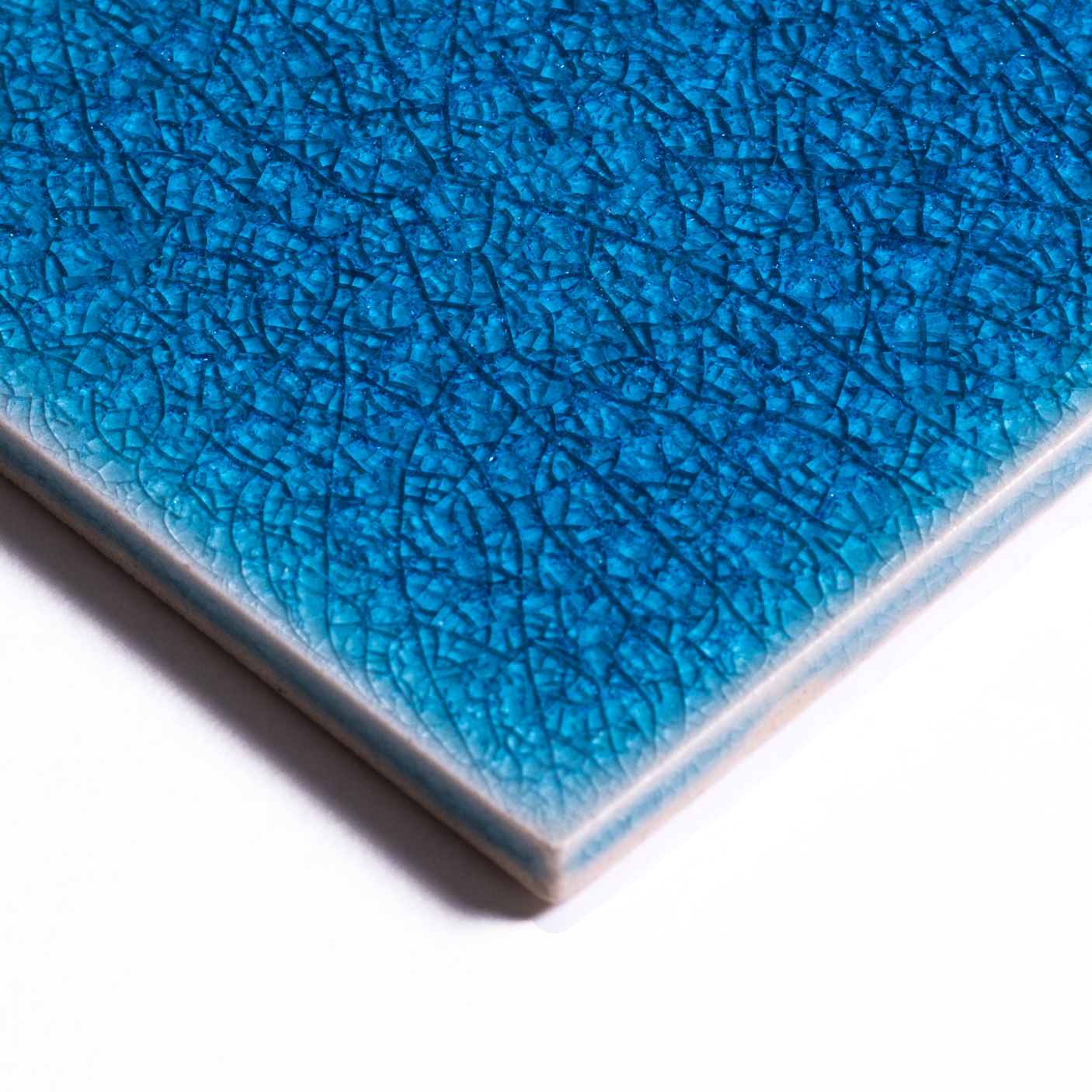Fliese 'Craquele' himmelblau, L 5 cm, B 5 cm von fischer's lagerhaus