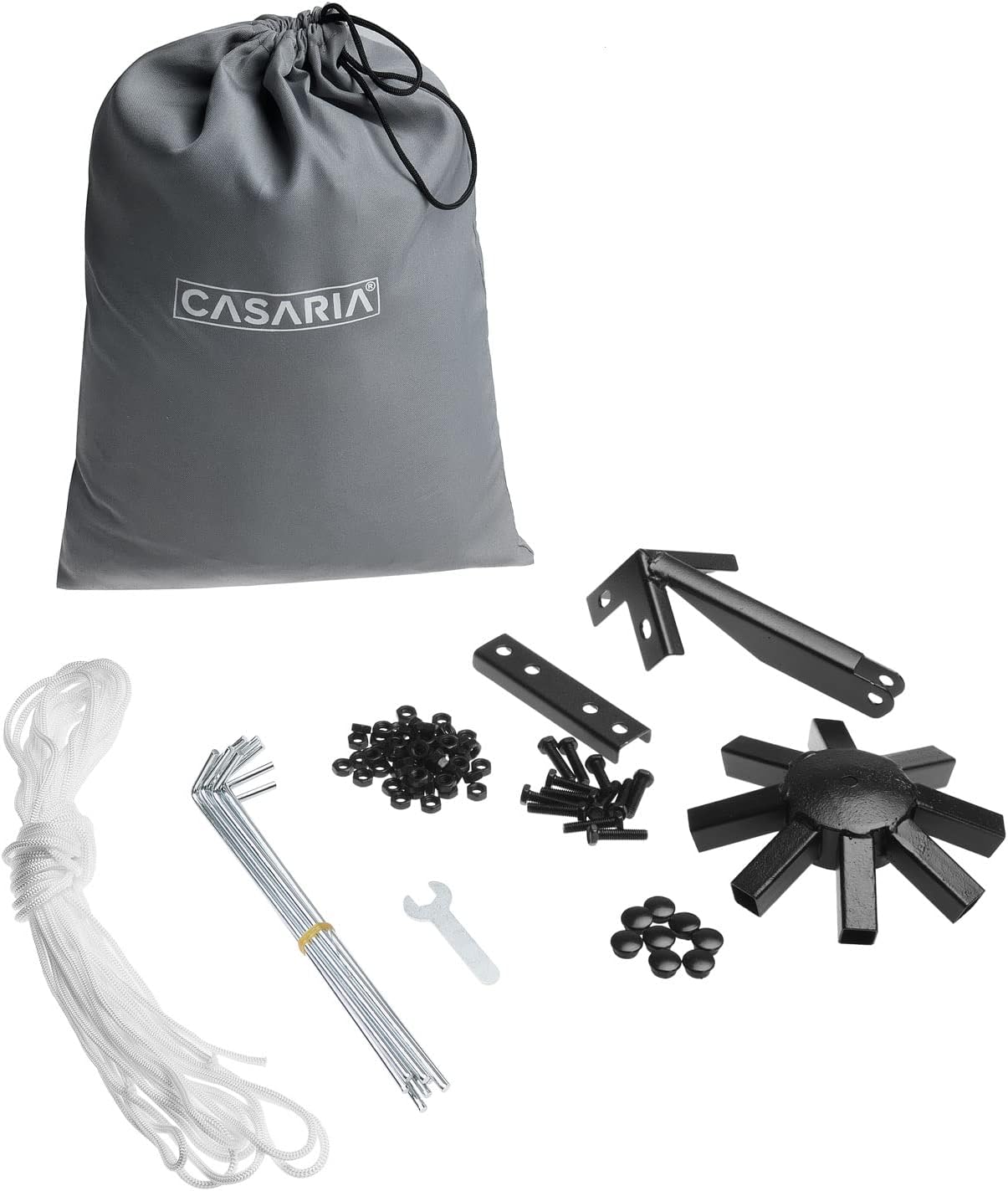 CASARIA® Pavillon Lorca 3x3m Metall Wasserabweisend UV-Schutz 50+ mit Seitenteile Stabil Gartenpavillon Modern Anthrazit