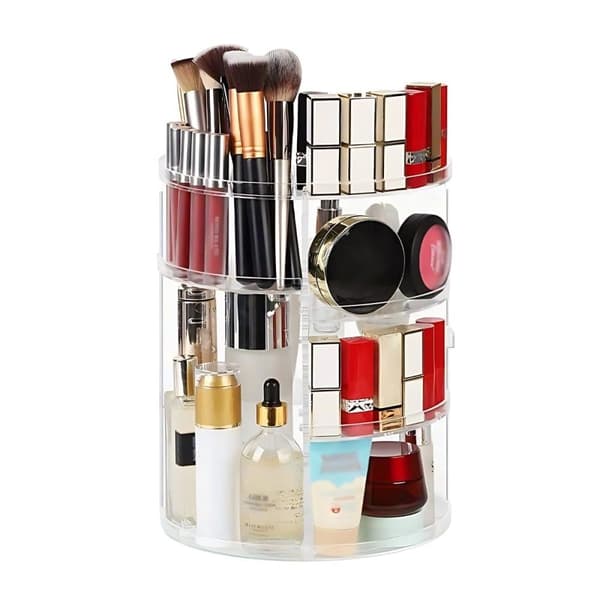 UNIQ 360 Rotating Cosmetic Organizer - Transparent