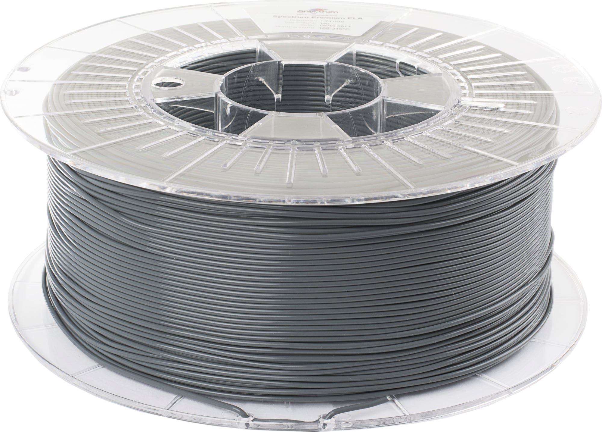 Spectrum  PLA Premium Dark Grey, 1,75 mm / 1000 g    Verzugsfreies PLA in guter Qualität